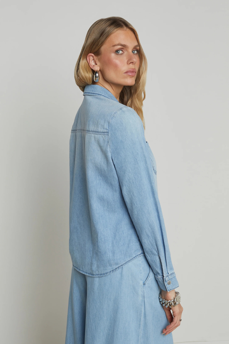 Isla Denim Shirt-L'AGENCE-Boyds Philadelphia