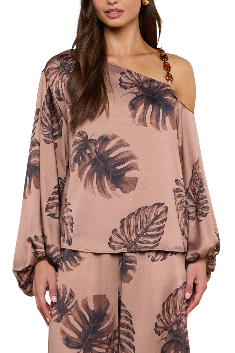 Asami Chain One-Shoulder Blouse-L'AGENCE-Boyds Philadelphia