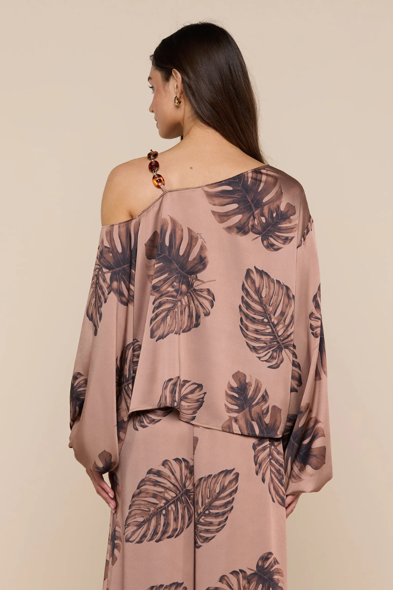 Asami Chain One-Shoulder Blouse-L'AGENCE-Boyds Philadelphia