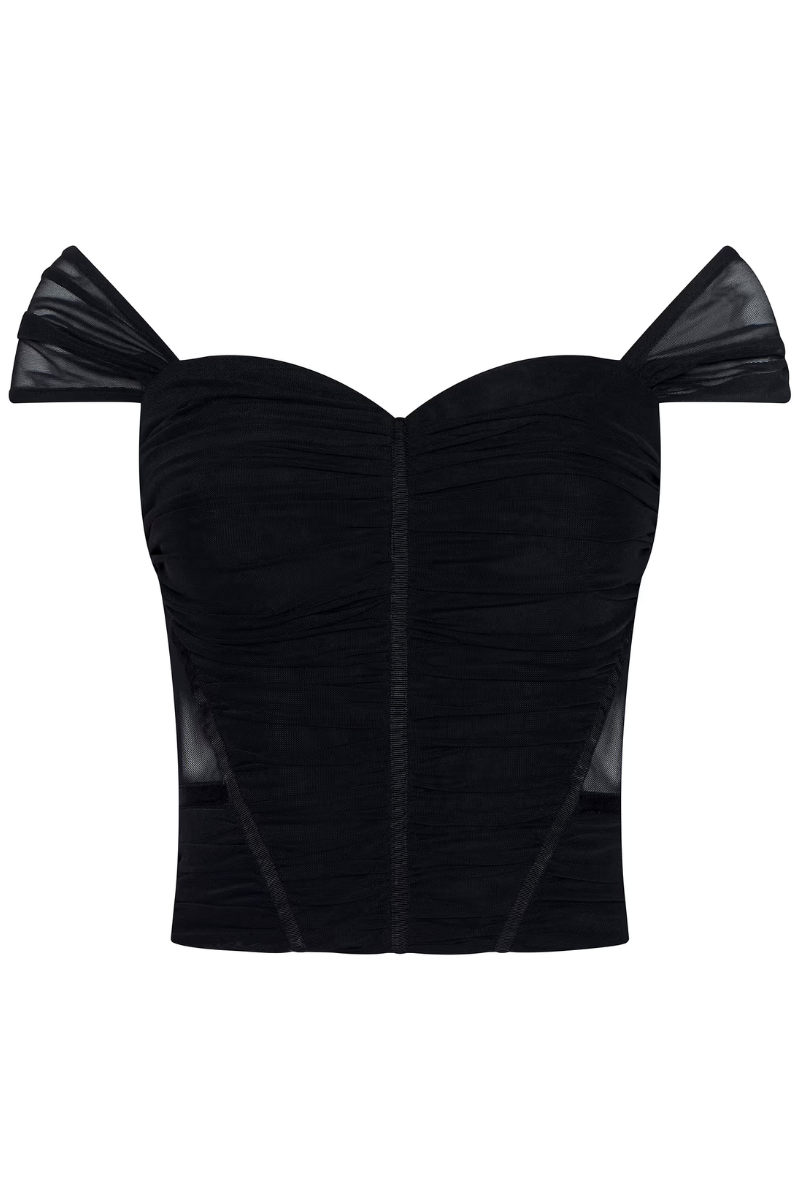 Asuka Mesh Corset Top-L'AGENCE-Boyds Philadelphia