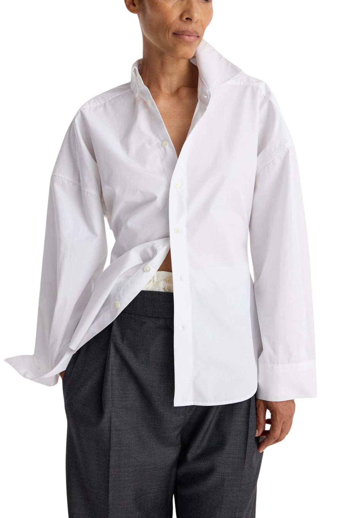 Poplin Uneven Collar Shirt-Róhe-Boyds Philadelphia