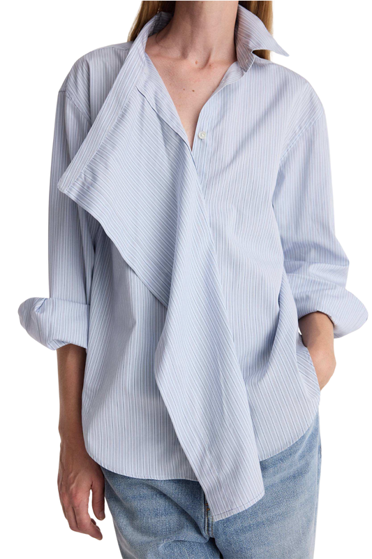 Draped Collar Shirt