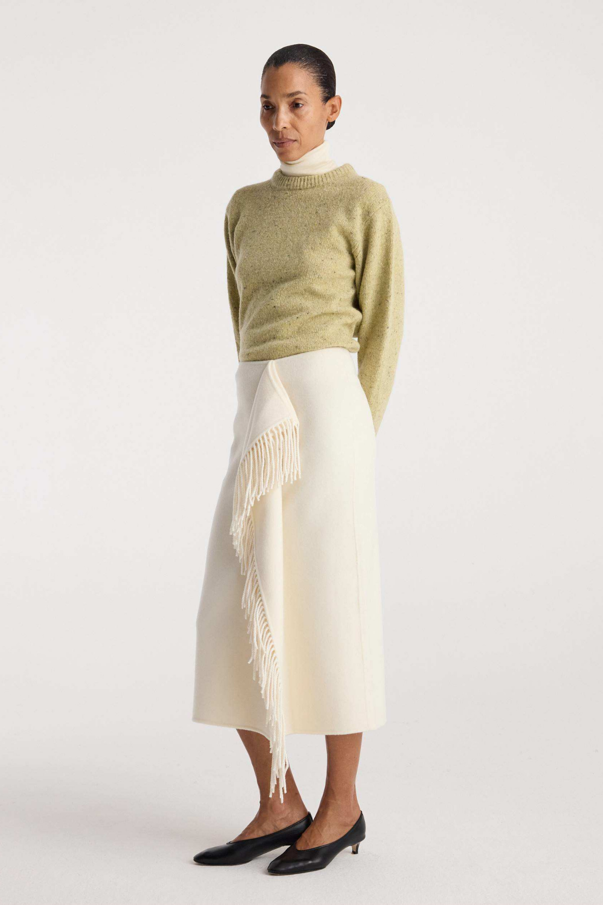 Double-Faced Fringe Skirt