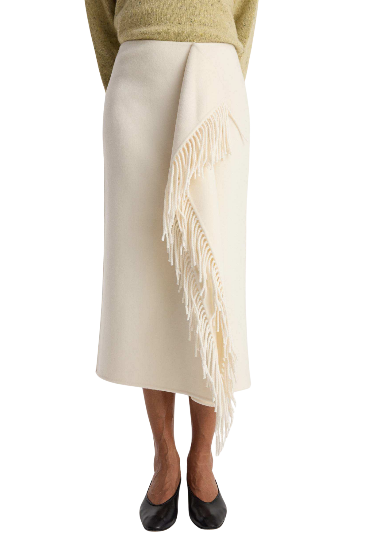 Double-Faced Fringe Skirt