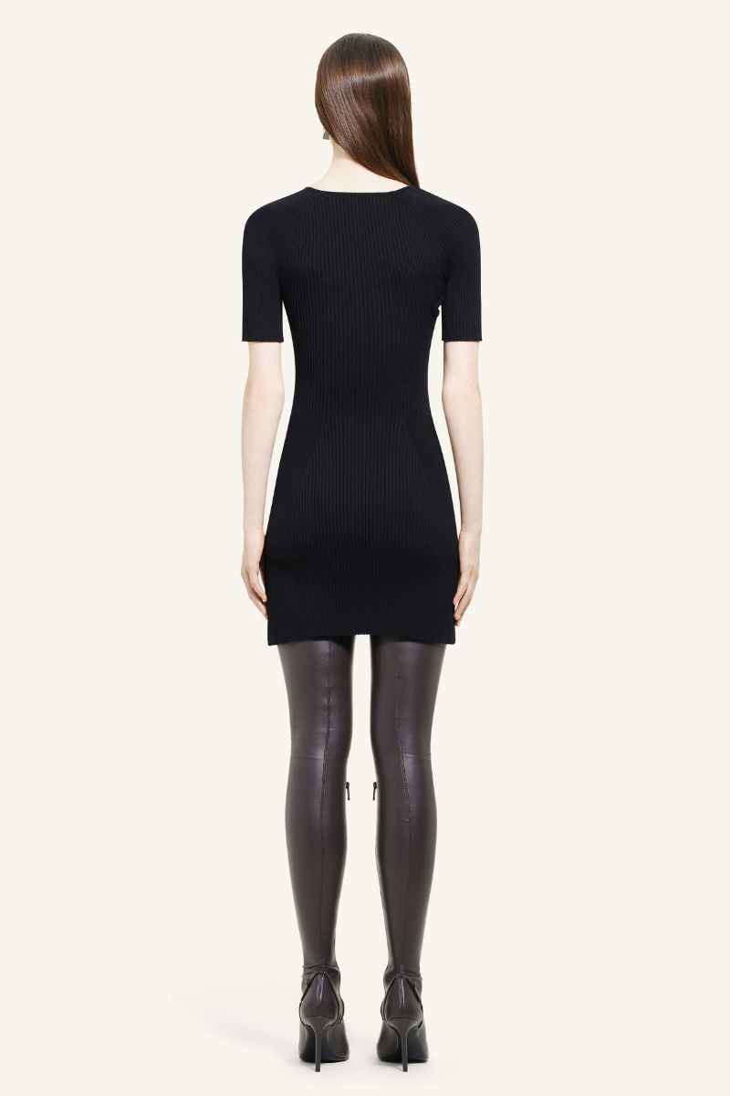 Mini Slash Rib Knit Dress-Courrèges-Boyds Philadelphia