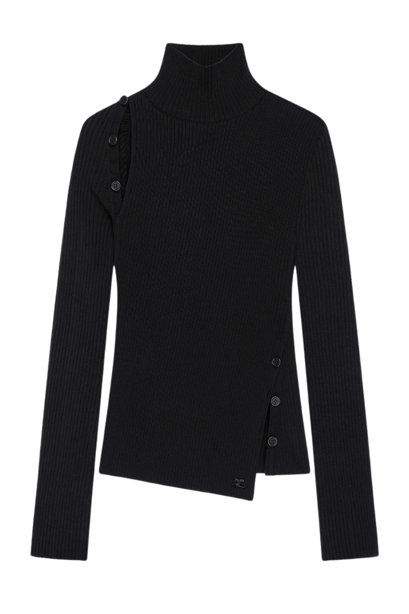 Oblique Buttoned Sweater-Courrèges-Boyds Philadelphia