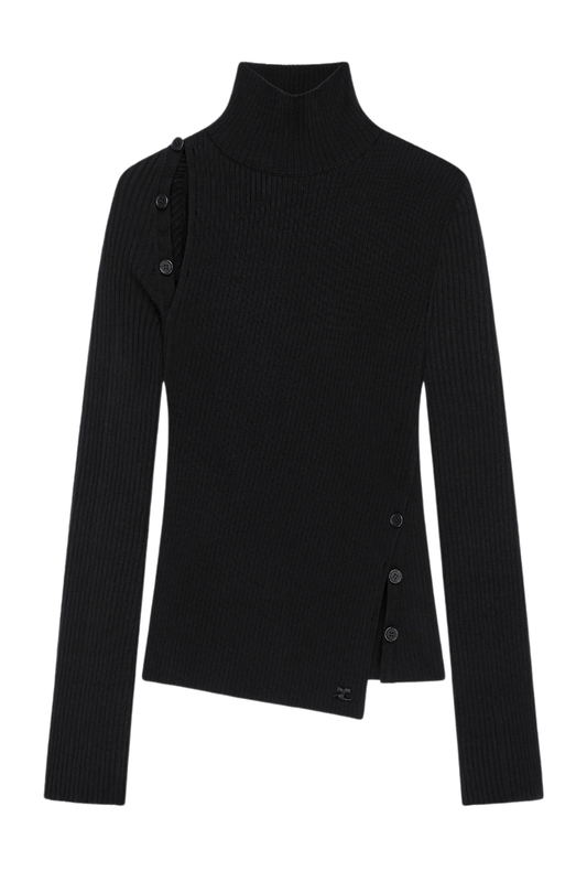 Oblique Buttoned Sweater-Courrèges-Boyds Philadelphia