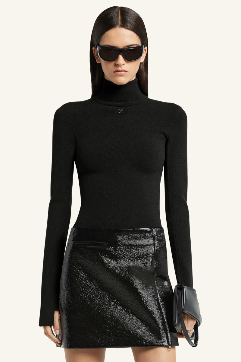 Interlock Mockneck Sweater-Courrèges-Boyds Philadelphia