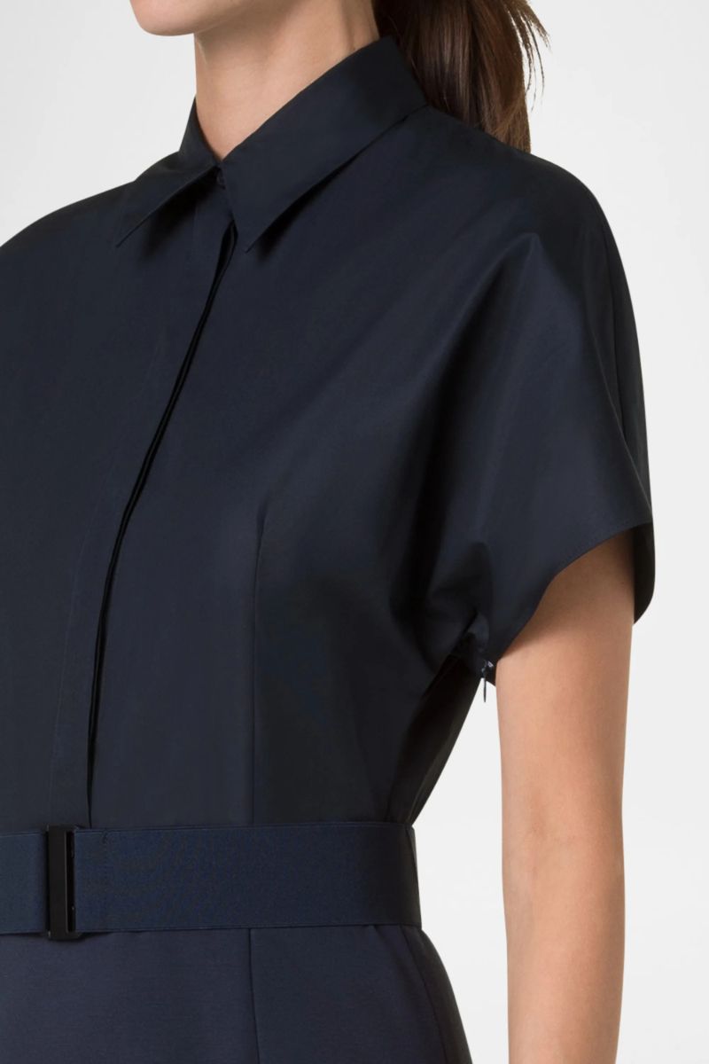 Mixed-Media Shirtdress-Akris Punto-Boyds Philadelphia