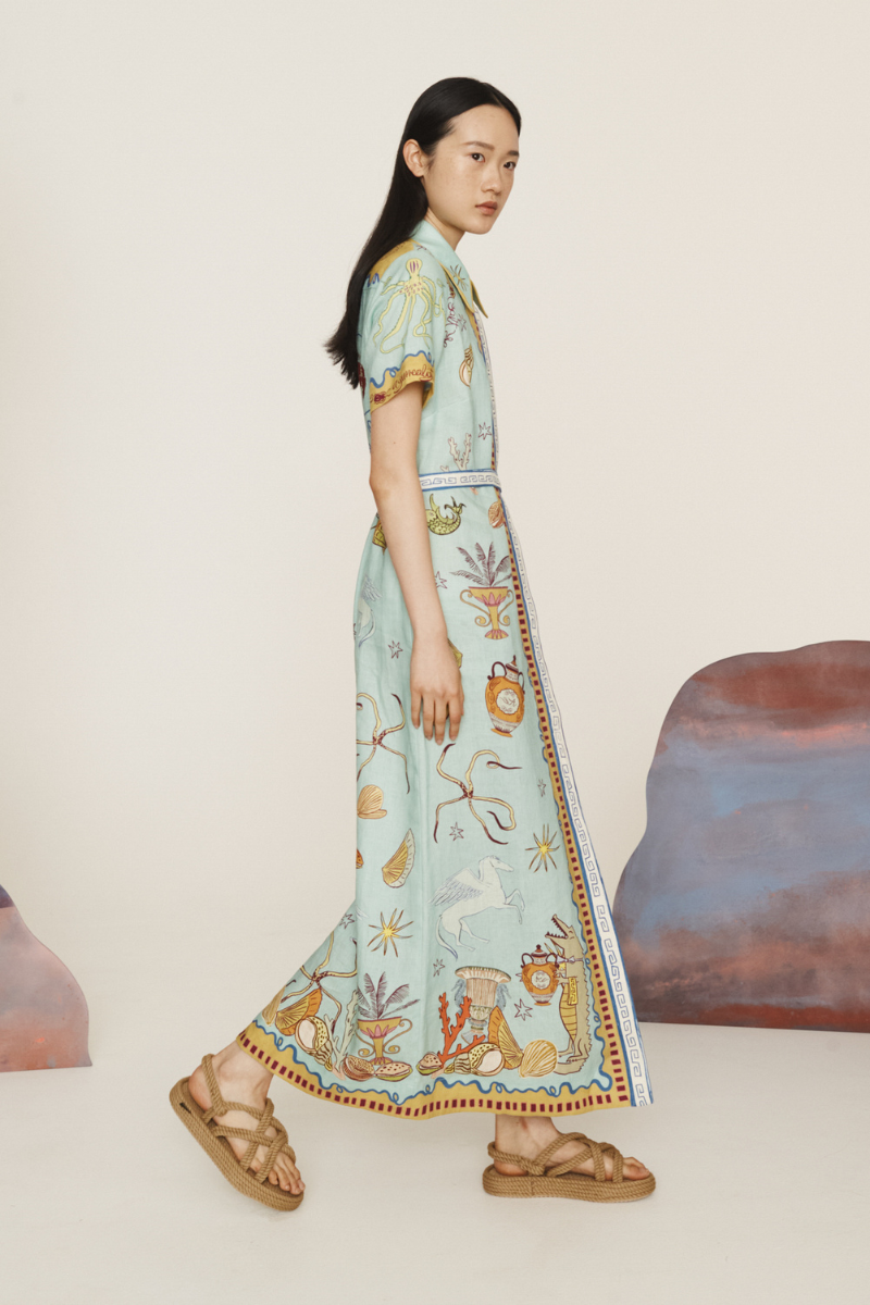 Surrealist Summer Shirtdress-ALEMAIS-Boyds Philadelphia