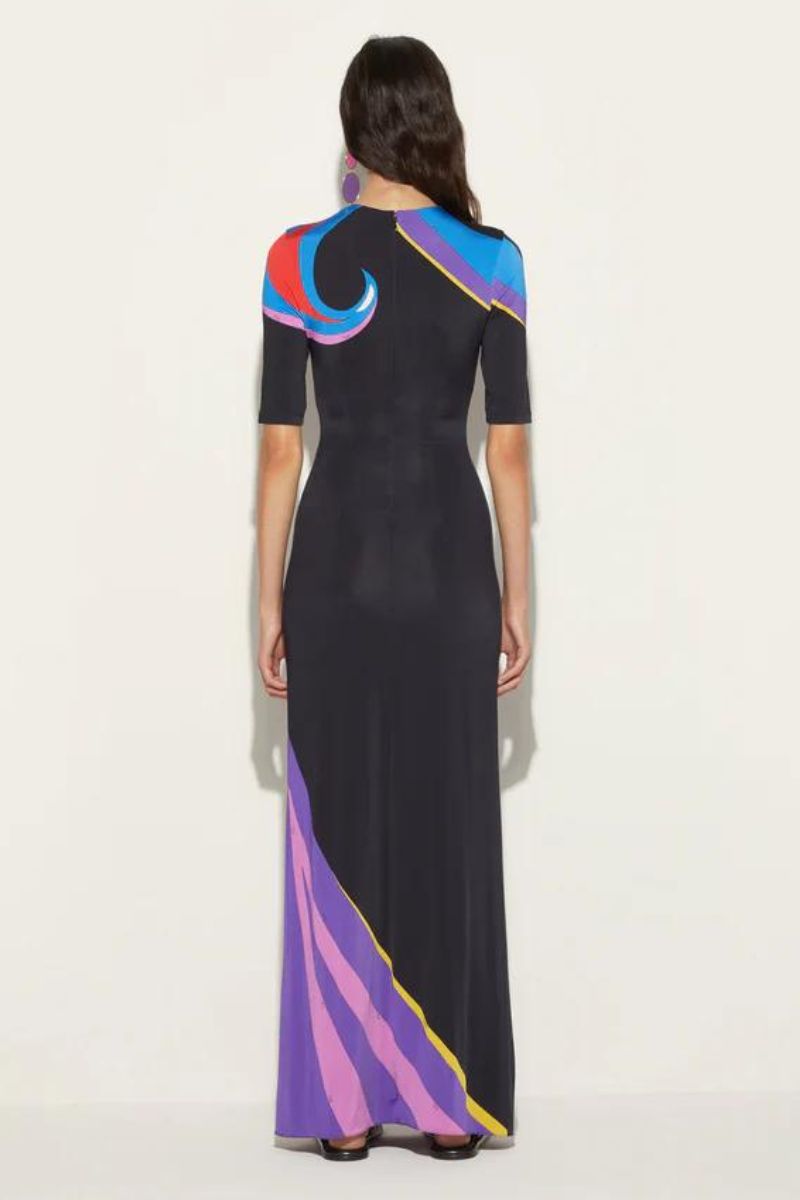Cigni-Print Long Dress-PUCCI-Boyds Philadelphia