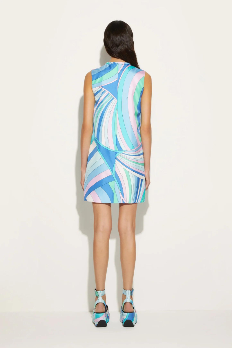 Iride-Print Silk-Twill Dress-PUCCI-Boyds Philadelphia