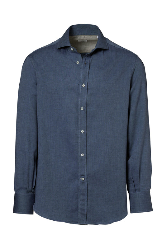 Cashmere and Cotton-Blend Shirt-Brunello Cucinelli-Boyds Philadelphia