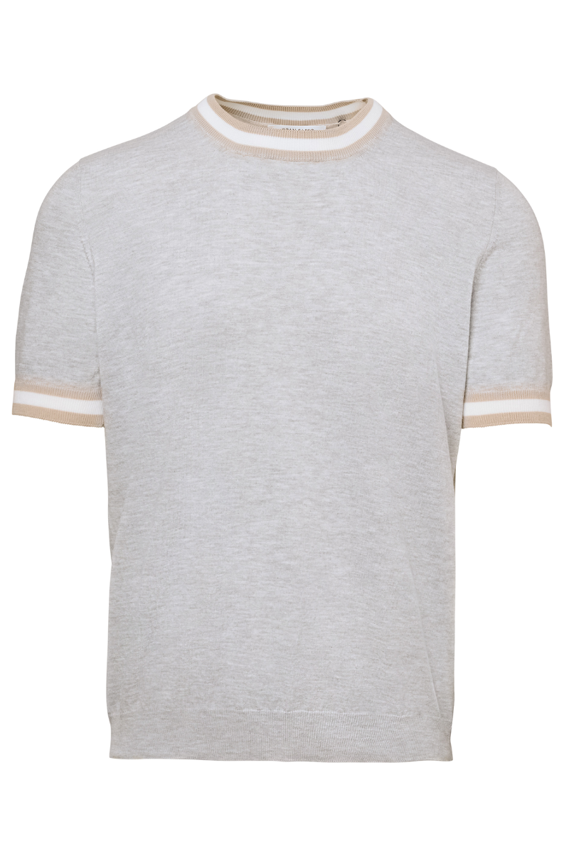 Trimmed Short Sleeve Crew-Gran Sasso-Boyds Philadelphia