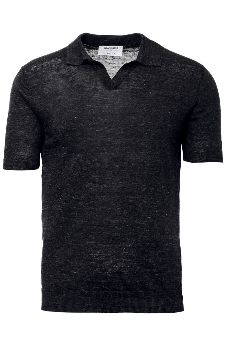 Linen Mélange Polo-Gran Sasso-Boyds Philadelphia