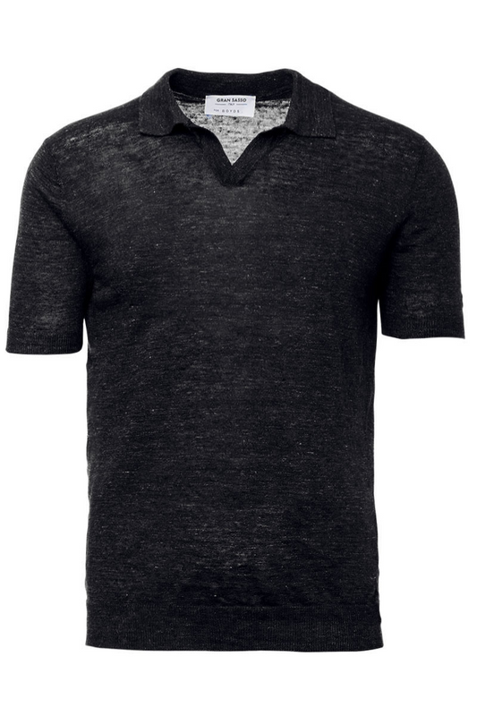 Linen Mélange Polo-Gran Sasso-Boyds Philadelphia