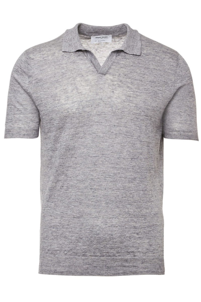 Linen Mélange Polo-Gran Sasso-Boyds Philadelphia
