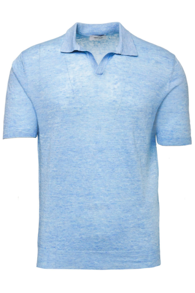 Linen Mélange Polo-Gran Sasso-Boyds Philadelphia