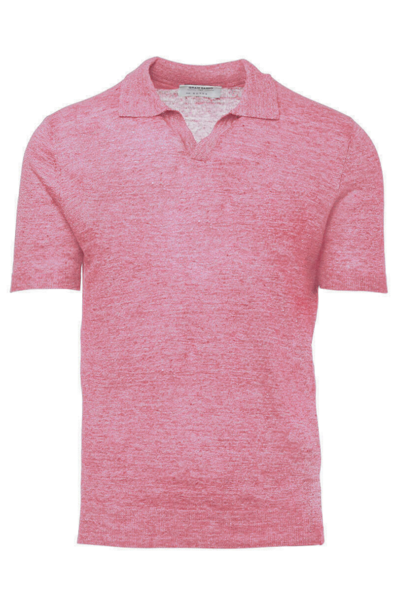 Linen Mélange Polo-Gran Sasso-Boyds Philadelphia