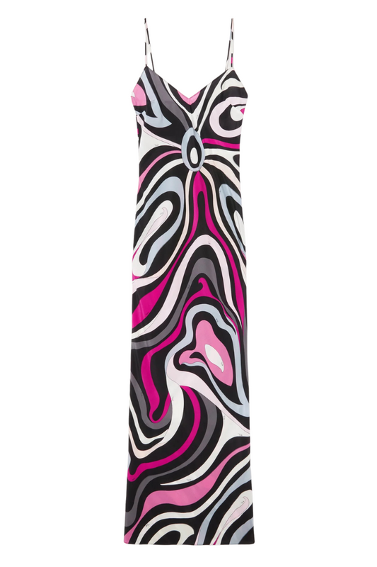 Marmo Print Silk Dress-PUCCI-Boyds Philadelphia