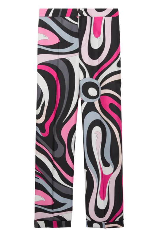 Marmo Print Straight Pants-PUCCI-Boyds Philadelphia