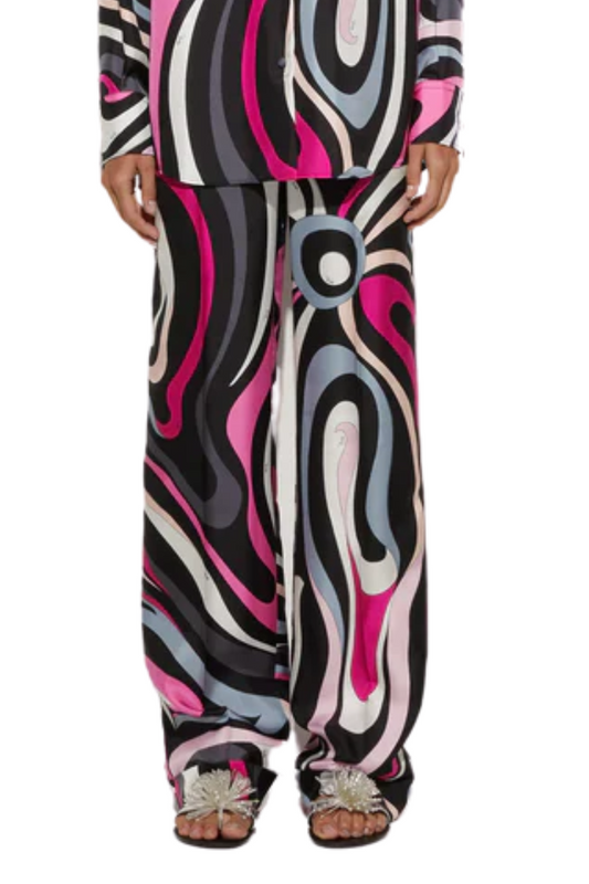 Marmo Print Straight Pants-PUCCI-Boyds Philadelphia