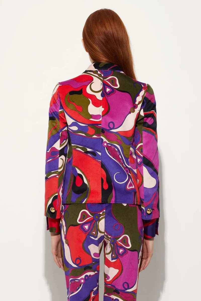 Orchidee Print Velvet Jacket-PUCCI-Boyds Philadelphia
