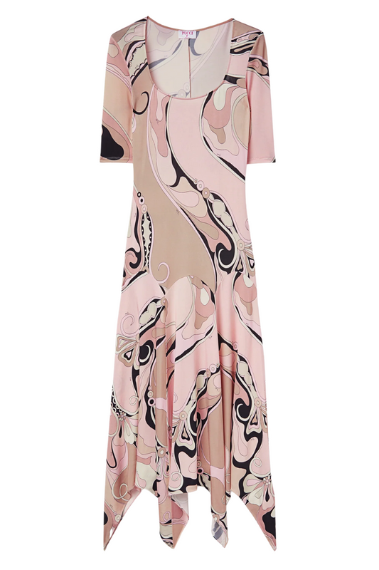Orchidee Print Long Dress-PUCCI-Boyds Philadelphia