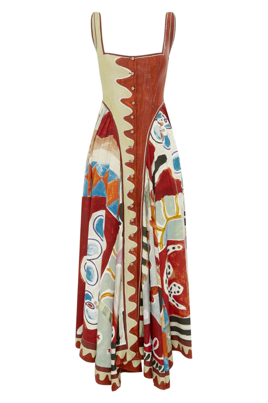 Michelle Square Neck Midi Dress-ALEMAIS-Boyds Philadelphia