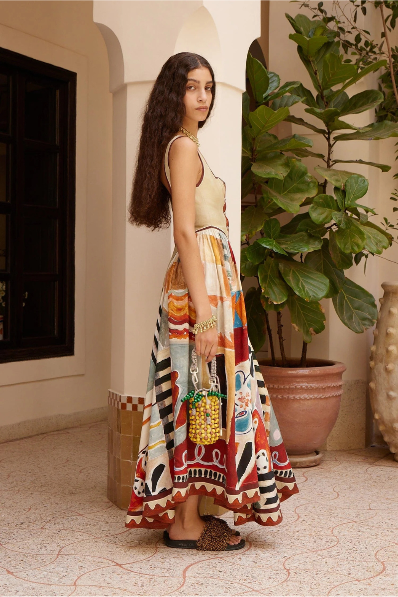 Michelle Square Neck Midi Dress-ALEMAIS-Boyds Philadelphia