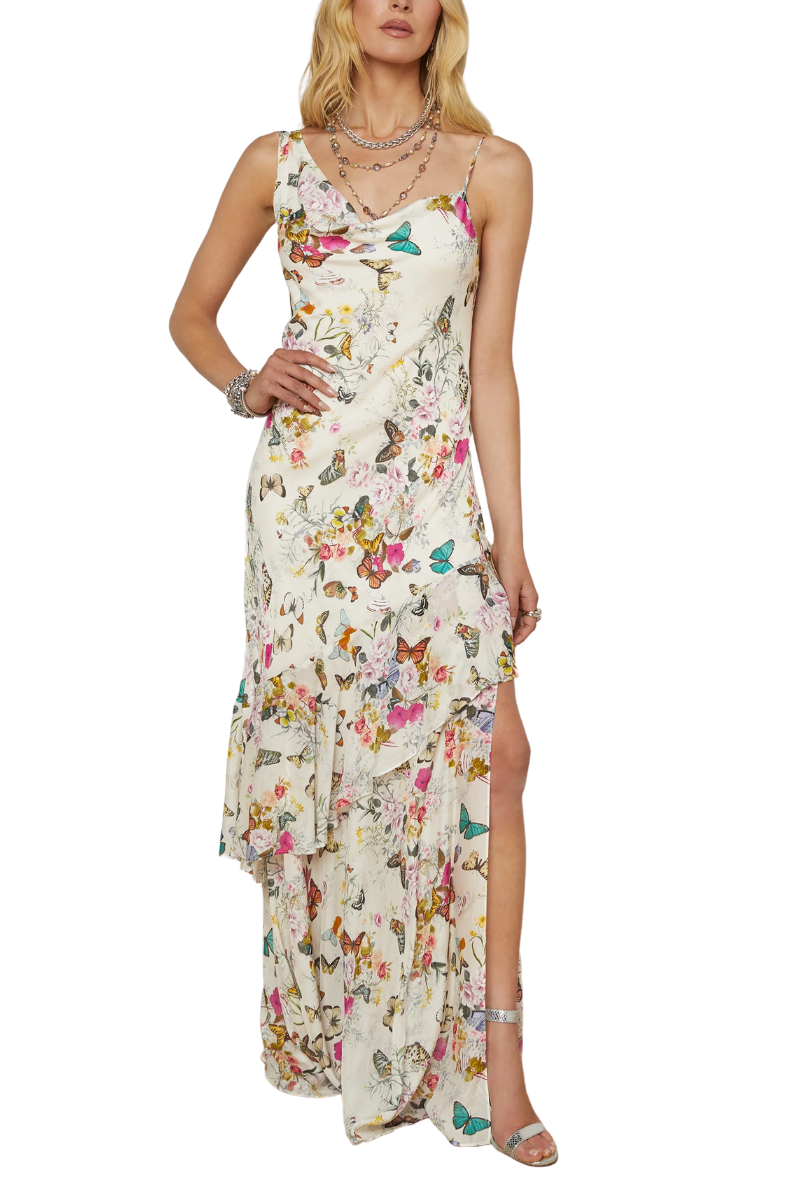 Viola Silk Cowl-Neck Gown-L'AGENCE-Boyds Philadelphia