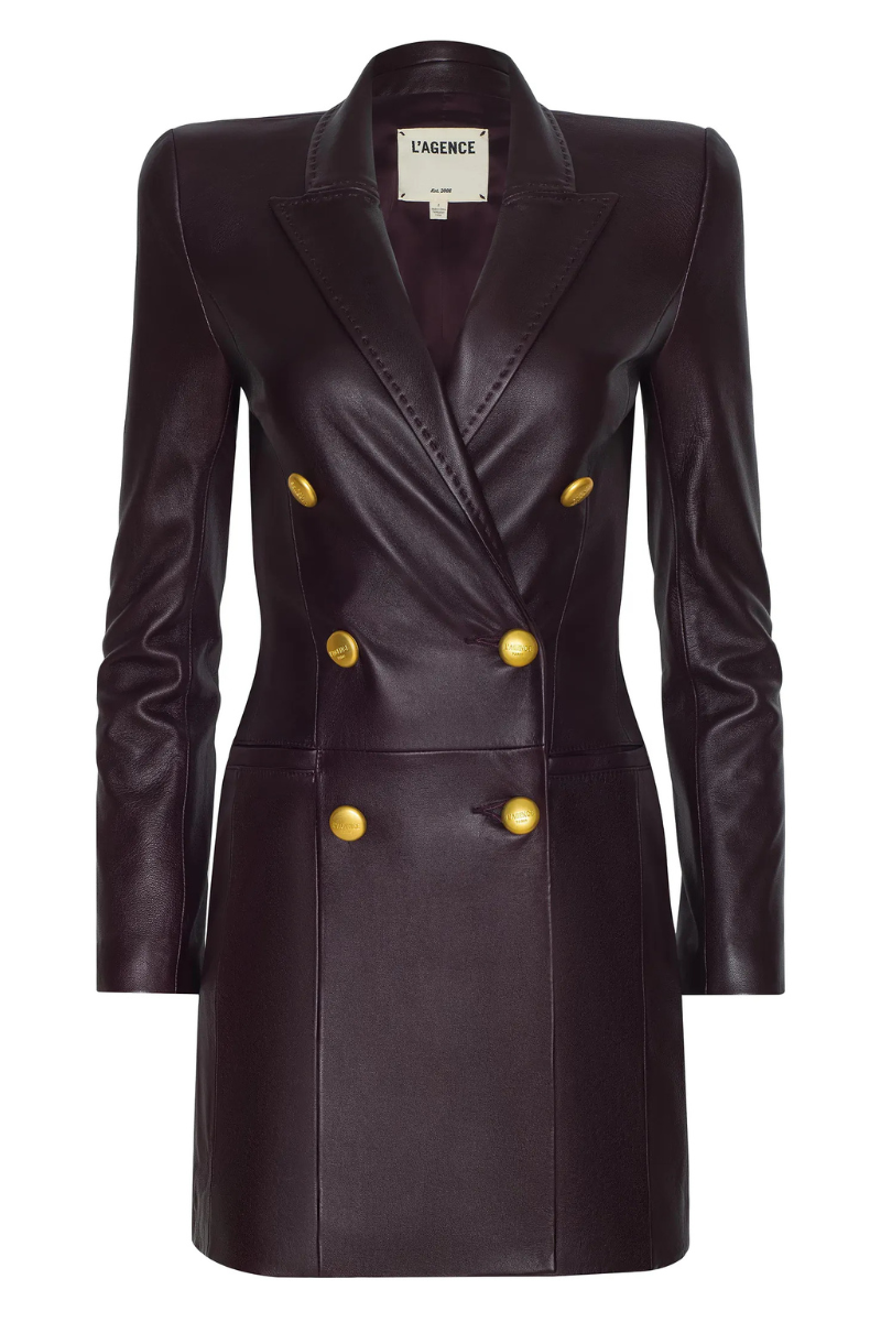 Tora Leather Blazer Dress-L'AGENCE-Boyds Philadelphia