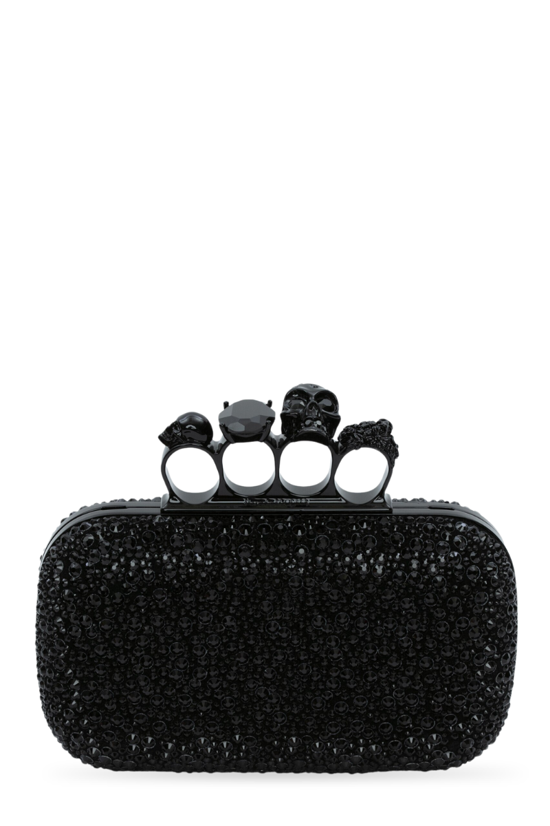 Crystal-Embellished Knuckle Clutch-Alexander McQueen-Boyds Philadelphia