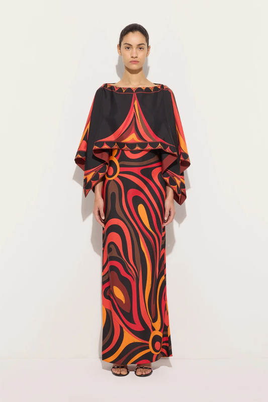 Marmo Print Cape Dress-PUCCI-Boyds Philadelphia