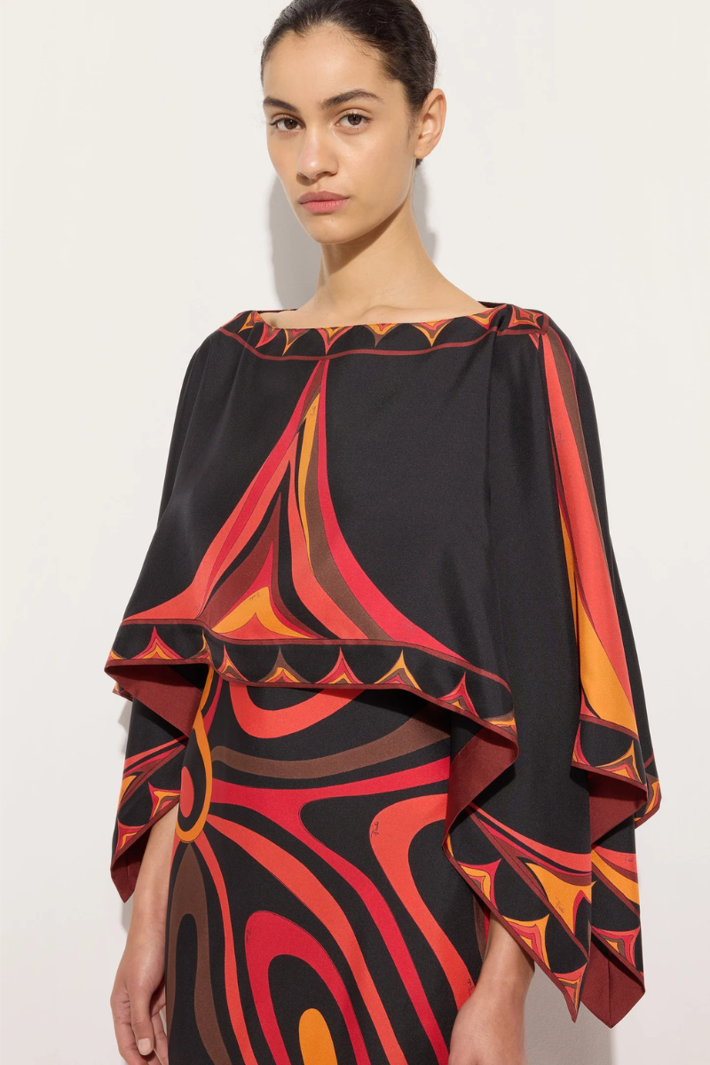 Marmo Print Cape Dress-PUCCI-Boyds Philadelphia