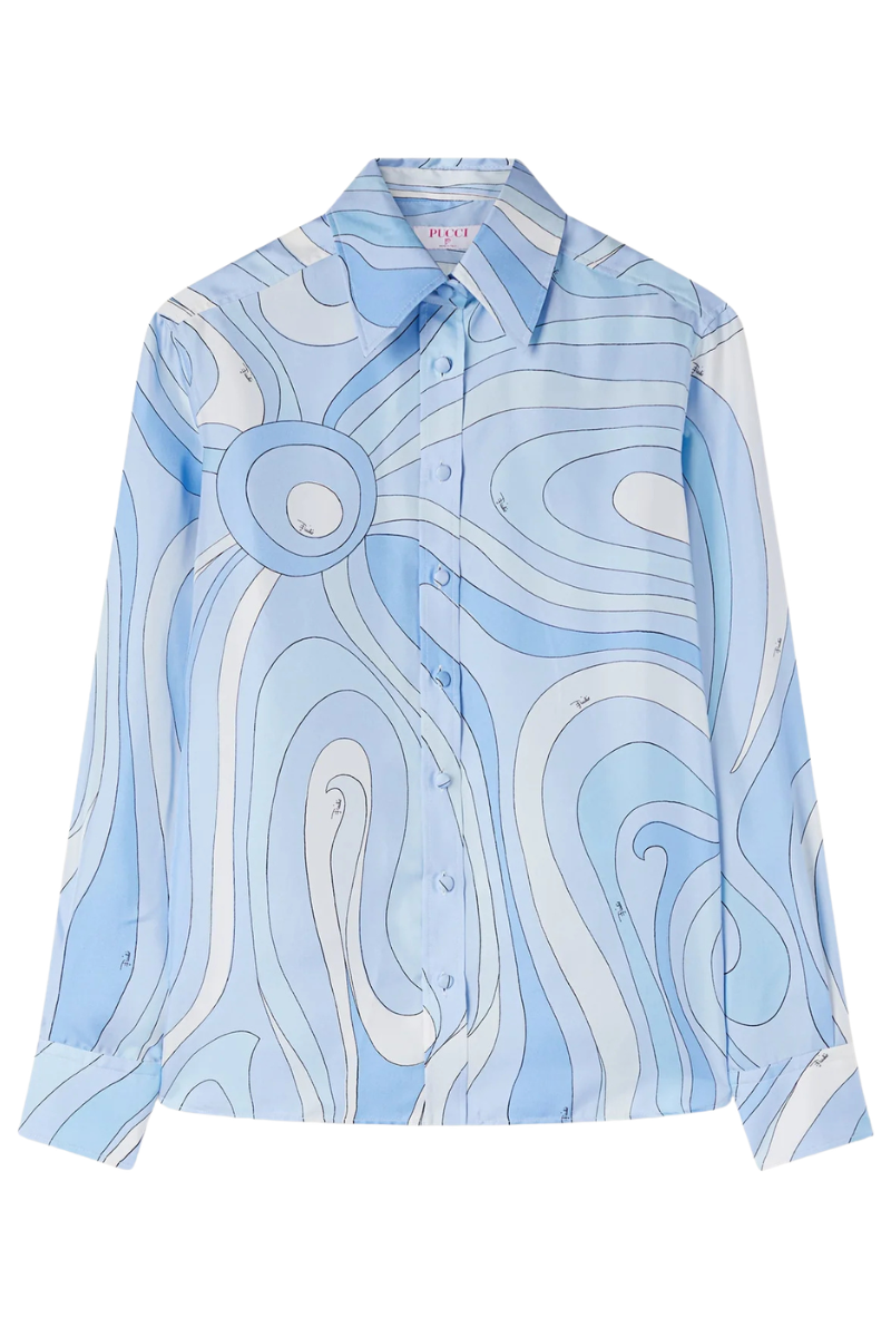 Marmo Print Silk Shirt-PUCCI-Boyds Philadelphia