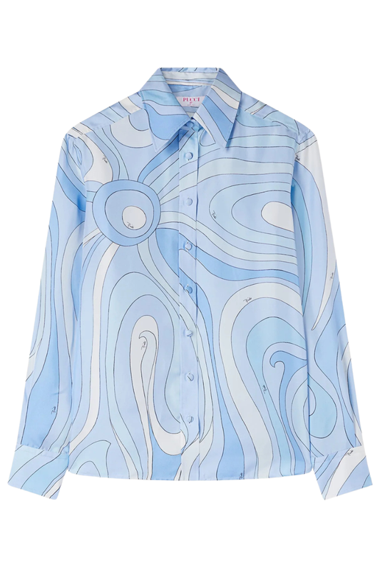 Marmo Print Silk Shirt-PUCCI-Boyds Philadelphia