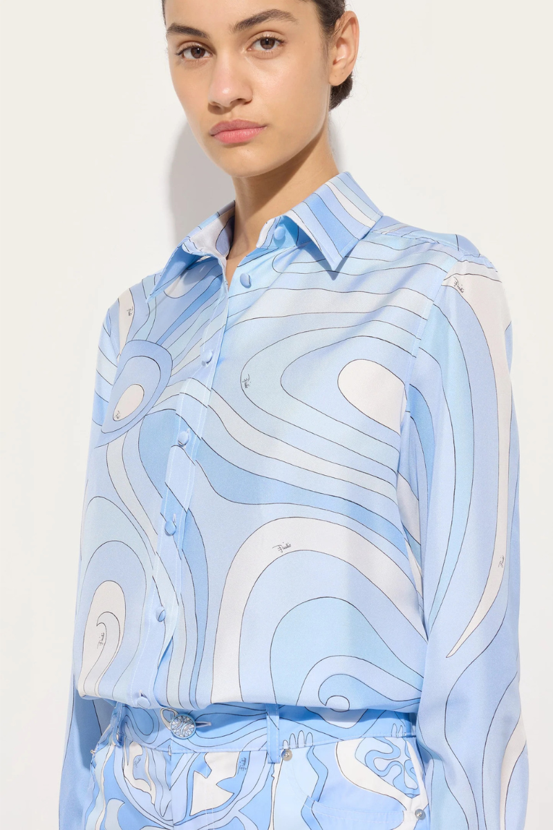 Marmo Print Silk Shirt-PUCCI-Boyds Philadelphia