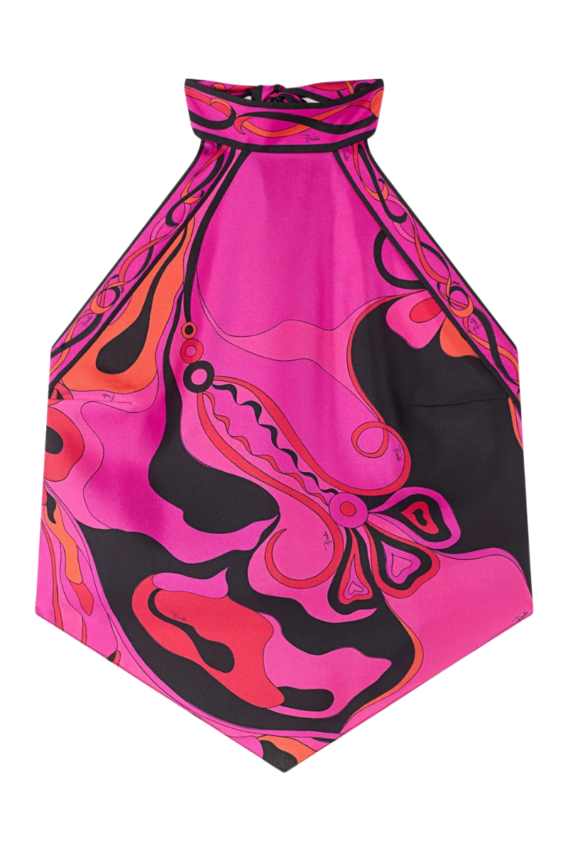 Occhi Print Halter Top-PUCCI-Boyds Philadelphia