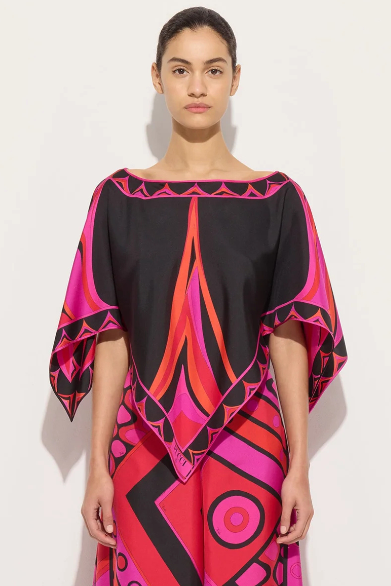 Fari Print Kaftan Top-PUCCI-Boyds Philadelphia