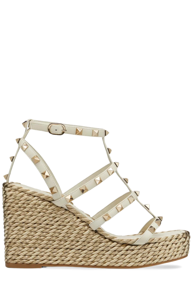 Rockstud Wedge Sandals-VALENTINO Garavani-Boyds Philadelphia
