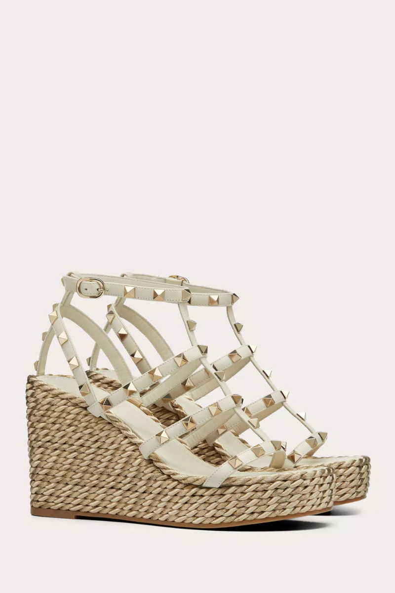Rockstud Wedge Sandals-VALENTINO Garavani-Boyds Philadelphia