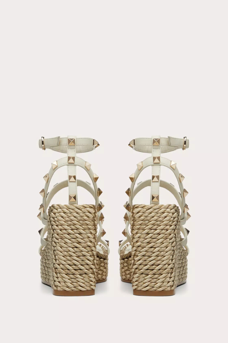 Rockstud Wedge Sandals-VALENTINO Garavani-Boyds Philadelphia