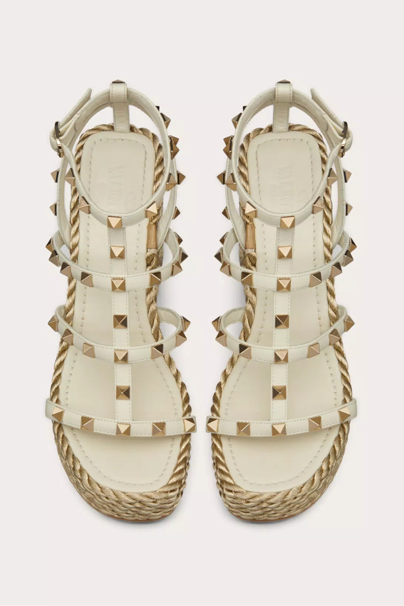 Rockstud Wedge Sandals-VALENTINO Garavani-Boyds Philadelphia
