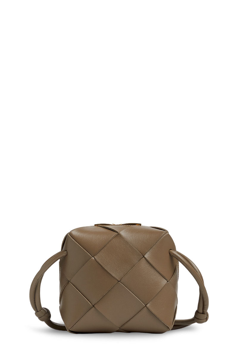 Navy Loop mini Intrecciato-leather cross-body bag, Bottega Veneta
