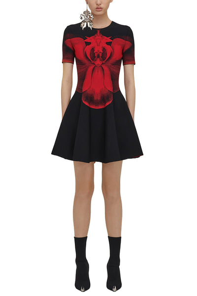 Ethereal Orchid Mini Dress-Alexander McQueen-Boyds Philadelphia