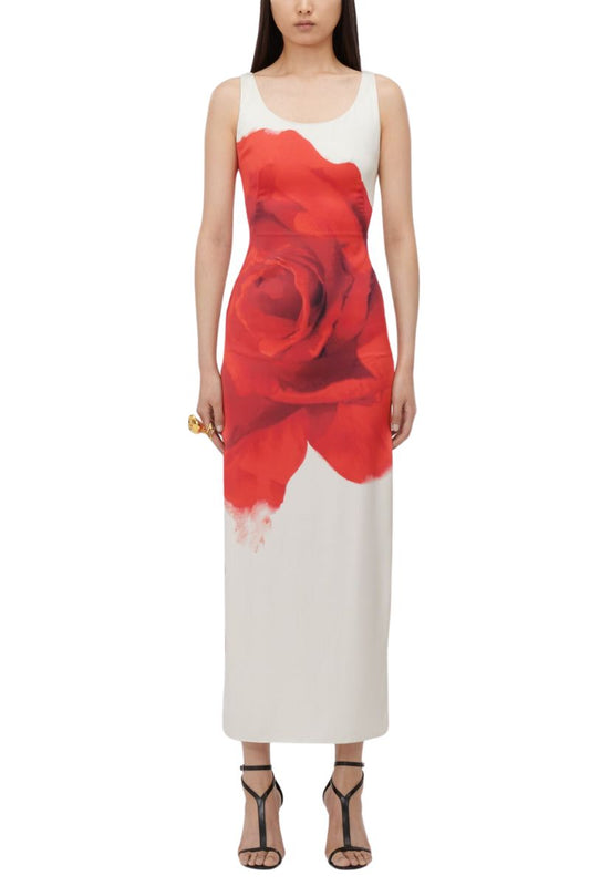 Bleeding Rose Pencil Dress-Alexander McQueen-Boyds Philadelphia