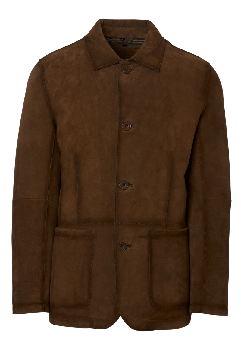 Raw Edge Suede Jacket-Minoronzoni 1953-Boyds Philadelphia