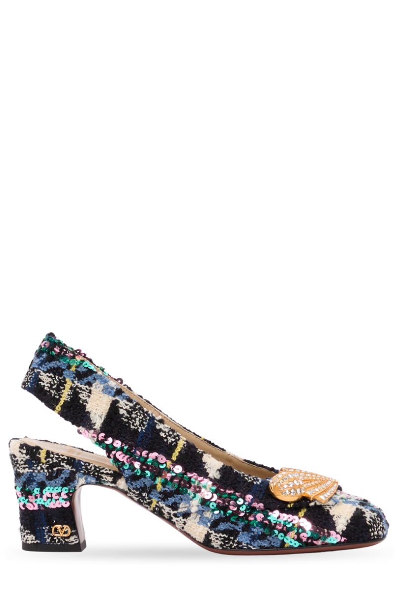 Adamantine Slingback Pumps-VALENTINO Garavani-Boyds Philadelphia