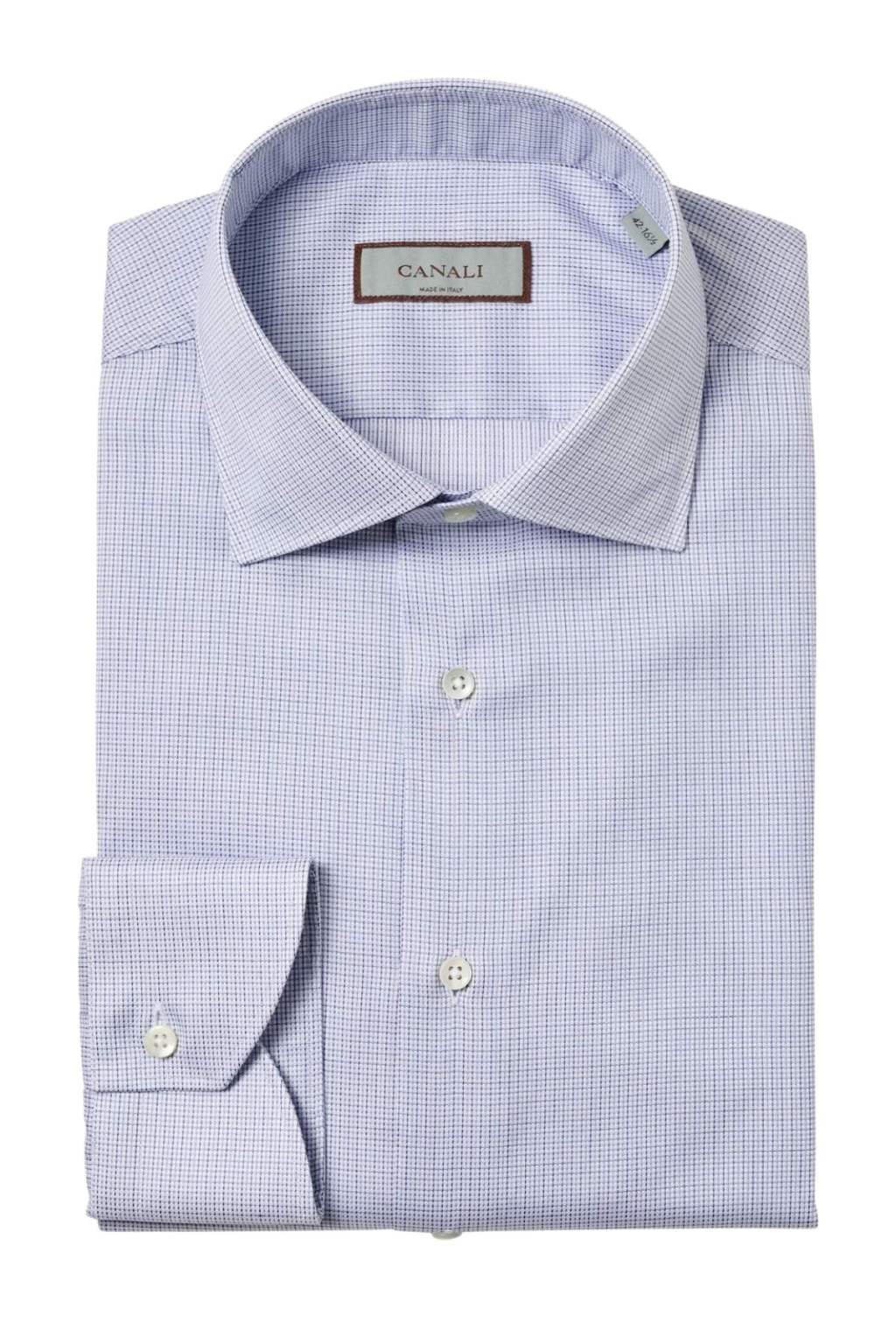 Micro-Plaid Regular-Fit Shirt-Canali-Boyds Philadelphia